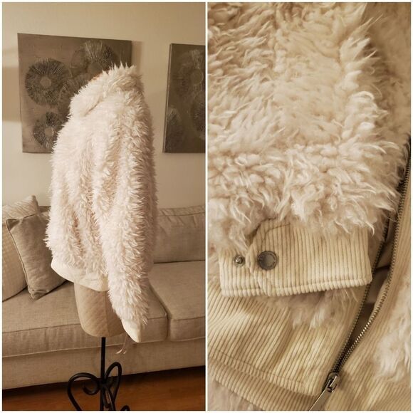 NEW BCBGeneration Zip Front Faux Fur Jacket sz XL - Picture 6 of 8